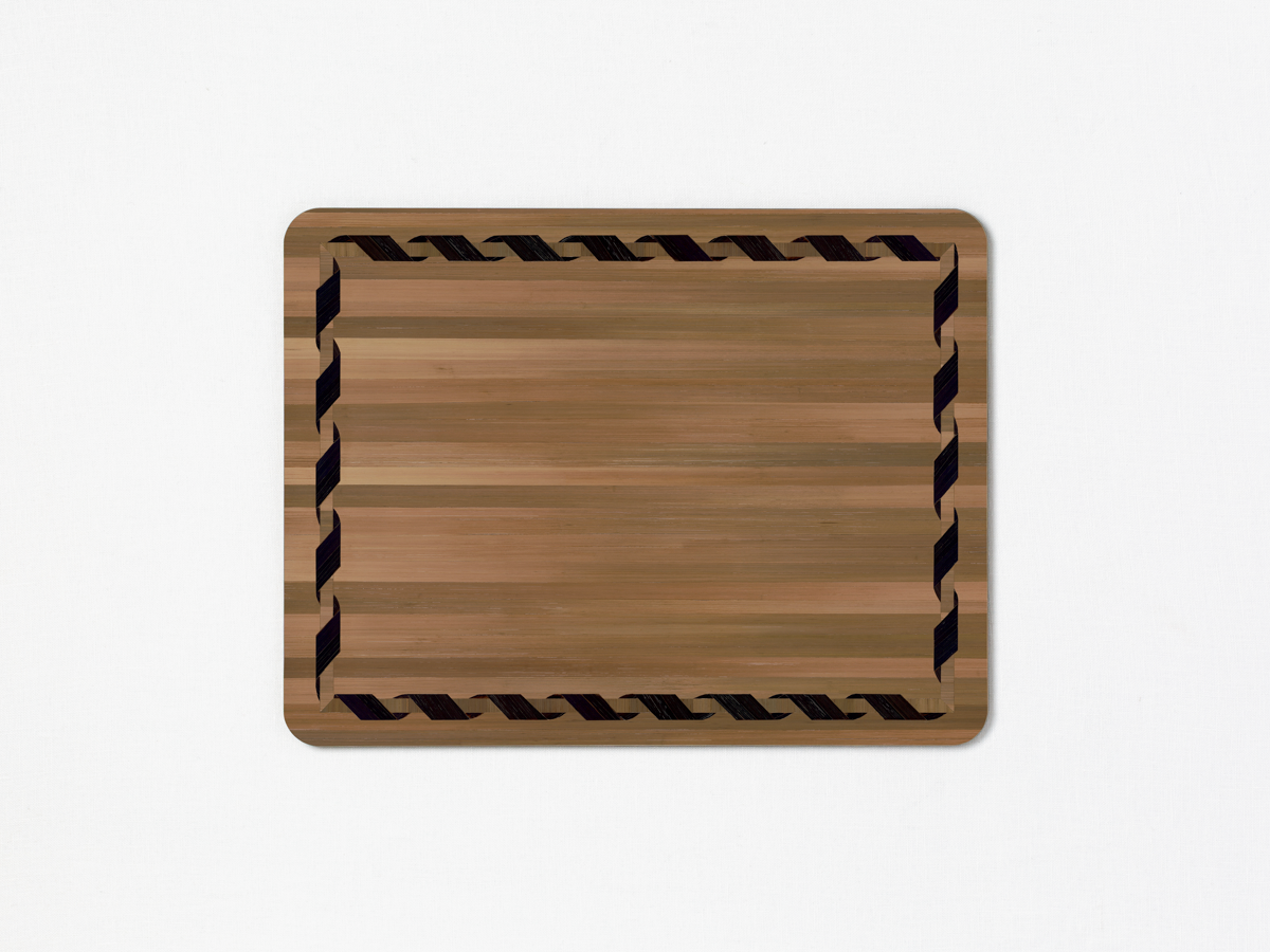 SET DE TABLE RECTANGULAIRE MARQUETERIE